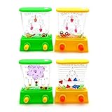 JZK 4x Gioco anelli d'acqua giocattolo gioco portatile classico retrò anni '80 '90, Hoopla giochi d'acqua di lancio ad anello per bambini e adulti, gadget giochi idea per feste famiglia
