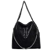 KINGGOO Design a Catena Impermeabile Elegante Borsa da Donna Hobo Bag Pelle Sintetica Alta capacità Borsa Tote Bag per Lo Shopping/Incontri/Banchetti