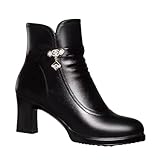 stivali donna invernali con pelliccia Stivali Gomma Donna Eleganti In Pelle Antiscivolo Laterale E Lacci Con Motivo Stampato Di Gomma Wellington Generisch Stivaletti Da knee high boots