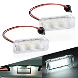 URAQT LED Luci Targa per Auto, 12V, 2 Pezzi 18 LED con CanBus Nessun Errore, 6500K per Ford Focus MK2 MK3 Fiesta MK6 Mondeo S-Max C-Max Kuga