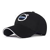 FANSHIDAN Cappello da Baseball per Volvo C30 2006 2007 2008 2009 2010 2011 2012 2013, Logo Automobilistico, Cotone Traspirante Regolabile, Ideale per Guida, Viaggi, Eventi Motorsport,Black