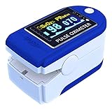 SATURIMETRO DA DITO, PULSOSSIMETRO PROFESSIONALE OSSIMETRO SPO2 E CARDIOFREQUENZIOMETRO CON DISPLAY LCD PER MISURAZIONE SATURAZIONE OSSIGENO NEL SANGUE E FREQUENZA DEL POLSO
