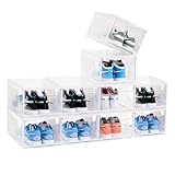 PAIDE P La Box des Sneakers Pack 10uds. Porta Scarpe Trasparenti per Scarpe da Ginnastica. Scatole Porta Scarpe per la Conservazione. Scatole Scarpe. Espositore di Sneakers. (10uds NewLines)