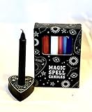 Spirit of Equinox Magic Spell Candles Set regalo con 12 candele di colori misti con portacandele incluso (gli stili di portacandele possono variare)
