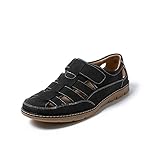 JOMIX Sandali Sportivi Uomo a Strappo Sandali Estivi con Punta Chiusa da Trekking Outdoor Spiaggia Mare Casa SU5800-1 Nero, 41