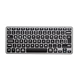 iClever Tastiera Bluetooth, Compatta Tastiera Mac Wireless(2.4GHz+Bluetooth), Layout Italiano QWERTY, Ricaricabile USB-C, Ultra-sottile Compatibile con Mac,per MacBook Pro/Air/iMac,iPad,iPhone,Windows