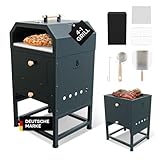 BALHEKA Forno per pizza all'aperto 4 in 1 | Pizza, barbecue e braciere | Stufa da giardino con accessori – ideale per terrazza e campeggio