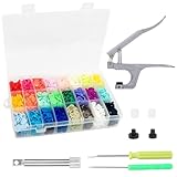 360 Sets Bottoni Pressione con Pinza Bottoni Automatici T3 T5 T8, DIY Accessori Creatività per Artigianato, 20 Colori Pulsanti Plastica per Cucire, Abbigliamento, Pannolini, Bavaglini, Scrapbooking
