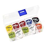 Skyzone 30 plettri a forma di cuore per chitarra, superficie opaca, per chitarra acustica, elettrica, basso (colore casuale, 0,58 mm, 0,71 mm, 0,81 mm, 1,2 mm, 1,5 mm)