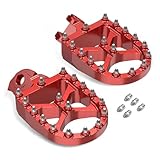 NICECNC Pedane larghe forgiate Compatible with Beta RR 4T 350-390-400-430-450-480-498-520-525 dal 2006 al 2019 RR 2T 125 2018 RR 2T 250-300 dal 2013 al 2019. Vedi montaggio, rosso