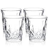 Raisaplin Set di 4 bicchieri da whisky, 50 ml, in cristallo anticato, resistenti e congelabili, bicchieri da bar, per cocktail, cocktail, cognac, vodka, liquori, regali