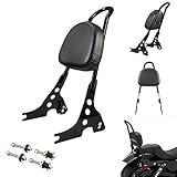 Benlari - Schienale passeggero rimovibile Sissy Bar Pad compatibile per Harley Davidson Sportster XL1200 XL883 SuperLow Iron 883 1200 48 Nero 2004-2024