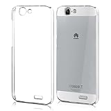 REY Cover in Gel TPU Trasparente per Huawei Ascend G7, Ultra Sottile 0,33 mm, Morbido Flessibile, Custodia Silicone