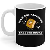 IUBBKI Book Lovers Mug Book Reading Ban The Fascists Save The Books Gift Tazza da caffè 11Oz
