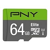 PNY Elite Scheda di Memoria microSDXC 64GB + Adattatore SD, Velocità di Lettura fino a 100MB/s, Classe 10 UHS-I, U1 per video Full HD