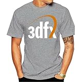 fxdszaszzdx KIGA 100% Cotton O-Neck Tshirt Men T Shirt 3DFX Faded Computers T-Shirtgrey L