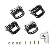 Shuny 4 pz Cooking Pot Fornello Maniglia Laterale Supporto,Maniglia della Pentola a Pressione in Alluminio, Maniglia per Base Pentola a Pressione Metallo Pressione Nero Pan Hardware