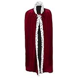 Boland 36105 36105 Maestà Cappotto in peluche con cuoricino per carnevale, feste a tema, Halloween, Unisex – Adulti, Bordeaux, 140 cm