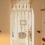 Mocrop 72×190cm Tende Macrame, Decorazione Della Parete Camera da Letto Boho Chic Della Parete, Boho Tenda Porta per Porta e Finestra Decorazione Matrimoniale Moderna Soggiorno Decorazione