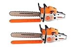 GrecoShop Doppia/2 pezzi Motosega per Potatura a Scoppio 52cc (51,7cc) Professionale con Motore 2 Tempi e Lama da 50cm - Super Offerta Limitata!!!