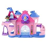 Fisher-Price Little People Disney Princess - Magical Lights & Dancing Castle, PlaySet castello con Luci, Suoni e Personaggi Cenerentola e Jasmine Inclusi, Giocattolo per Bambini, 1-5 Anni, HND55