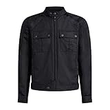 Belstaff Temple Giacca moto in tessuto, nero, 3XL