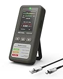 AEGTEST HOUND-1011 Rilevatore radon portatile per casa, leggero, sensore ad alta precisione, 45 giorni, facile da usare, per misurazioni brevi e lunghe in pCi/L o Bq/m³, per seminterrato – Grigio