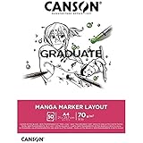 Canson Graduatae, Manga Marker Layout, Blocco 50 fogli, A4, 70g/m
