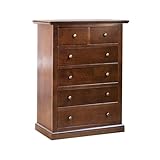 Vicentini arreda CASSETTIERA SETTIMINO IN LEGNO 4 + 2 CASSETTI NOCE SCURO ARTE POVERA ANTE LISCIE