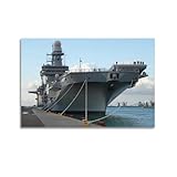 SHJNGU Poster con portaerei Cavour CVH550, poster decorativo da parete su tela, stampa artistica su tela, poster decorativo moderno, per camera da letto, 30 x 45 cm