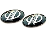 2 adesivi da 60 mm di diametro con logo per auto Nissan. Adesivi con logo per coprimozzo ecc. (60 mm Niss. 2 pezzi)