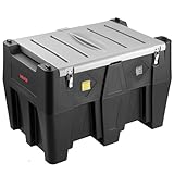 VEVOR Serbatoio per Diesel Portatile Capacità 484,5 Litri 140W, Serbatoio per Carburante con Pompa di Trasferimento Carburante Elettrica da 12 V Cavo Alimentazione 4 m, Nero