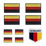 8 pezzi toppa Germania ricamata, toppa bandiera della Germania, distintivi ricamati tedeschi per vestiti, borse, gilet, pettorina per cani, zaino uniforme militare tattico