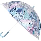 Ombrello a bolle d'aria-Apertura manuale-Trasparente con motivo a punti-Realizzato in100%POE con telaio in fibra di vetro-Originale in Spagna