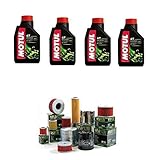 KIT TAGLIANDO FILTRO OLIO HIFLO + 4LT OLIO MOTUL COMPATIBILE CON Suzuki VS GLP Intruder 1400 1997 2004 SCOOTER MOTO