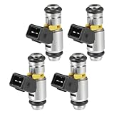 A ABSOPRO Iniettore Carburante No.71724544/71724545 per ALFA ROMEO MiTo 2011-2018 1.4 per FIAT Panda 2010-2013 1.2 Nero 4 Pezzi