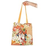 Baci Milano Borsa Shopper Cotton Bag Arancione 38X41CM in Cotone Shopping
