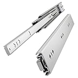 VADANIA Guide Per Cassetti Chiusura Aammortizzata Estrazione Totale 900 mm, Binari Cassetti, portata 120 kg, Estrazione Totale in 3 parti, Montaggio Laterale #VK2053 1 Paio