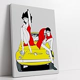 Quadro Lupin Margot cinquecento Riproduzione Artistica - Quadro su tela pronto da appendere con kit montaggio incluso arredamento casa e ufficio - 100x150cm