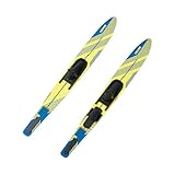 VEVOR Set di Tavole per Sci d'Acqua Lunghezza 170,2 cm con Attacchi a Ferro di Cavallo Regolabili X-9 Rivestimento UV Lucido, Tavole per Sci d'Acqua Combo per Adulti Carico max. 136 kg