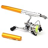 Canna da pesca pieghevole tascabile con mulinello combo mini penna kit canna da pesca telescopica canna da pesca mulinello da spinning kit combinato