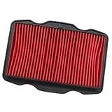 MASO Elemento filtrante dell'aria per moto compatibile con Honda CB125F 2015-2019 Compatibile con Honda WH125-16 Red 17211-KPN-A70