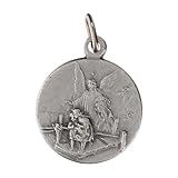 Holyart Medaglia Angelo Custode Ponte Diametro 2 cm Argentata