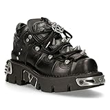 Stivaletti New Rock 110-S1 in Pelle Nera con Spilli 6.5