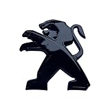 GRFIT Auto Paraurti Anteriore Posteriore Tronco Emblema Adesivo per Peugeot 207 307 107 407 507 508 408 308 206 406 1008 5008 3008 3D Metallo Distintivo Adesivo, Decorazione Esterna,Black