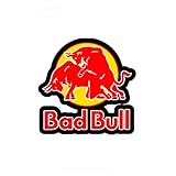 Divertente Bad Red of Bull Grafica Autoadesivi E Decalcomanie 3D Vinile Auto Ordito for Paraurti Parabrezza Corpo(8x8cm)