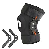 Suuwwn Tutore Ginocchio Regolabile, Ginocchiera con Stecca Laterali Ginocchio Stabilizzatori Aperte Tutore Ginocchio con Rimovibili Stabilizzatori Laterali & Cuscinetti in Gel per la Rotula