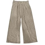 Coconudina Pantalone Ragazza Pantapalazzo Bambina Jeans Morbido Femminuccia 8-16 Anni Chic Particolare e Raffinato Colore : Beige Taglia : 36-9 Anni
