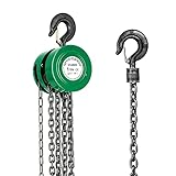 Paranco a Catena Manuale Con Gancio Robusto STANEW,Paranco 1000kg,Altezza di Sollevamento 3,0 m,G80, Gancio di Sicurezza (1 Tonnellata 3,0 m)