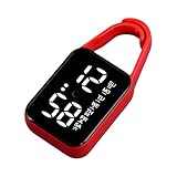 XuQiZZpp Orologio elettronico a LED da appendere, con luce notturna, impermeabile, touch digitale, per donne, uomini, regalo, portachiavi, orologi da tasca, Rosso, misura unica